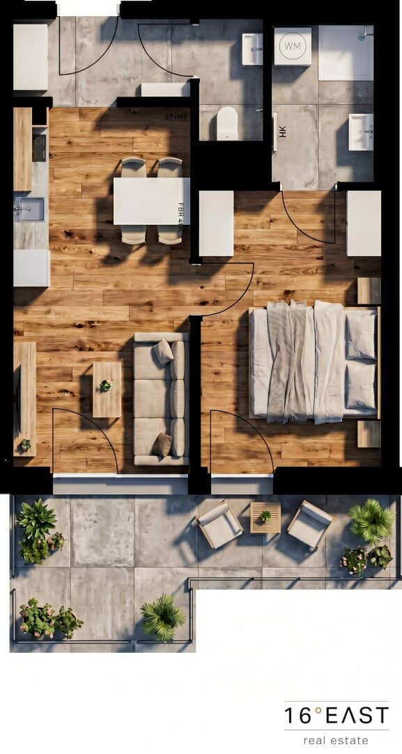 2-Zimmer-Neubau mit Terrasse & Balkon | provisionsfrei für Käufer