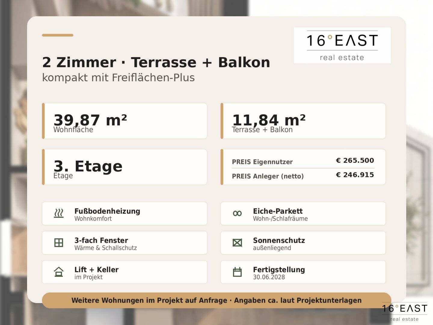 2-Zimmer-Neubau mit Terrasse & Balkon | provisionsfrei für Käufer