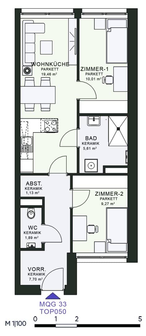 Modernes Wohnen im Neubau – Erstbezug im MQG