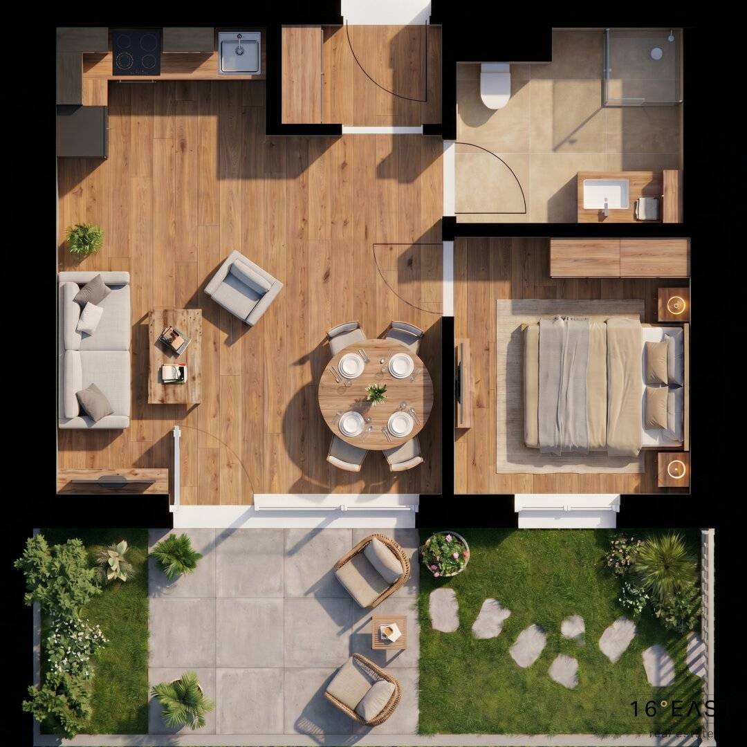 2-Zimmer-Neubau mit Garten & Terrasse | provisionsfrei für Käufer