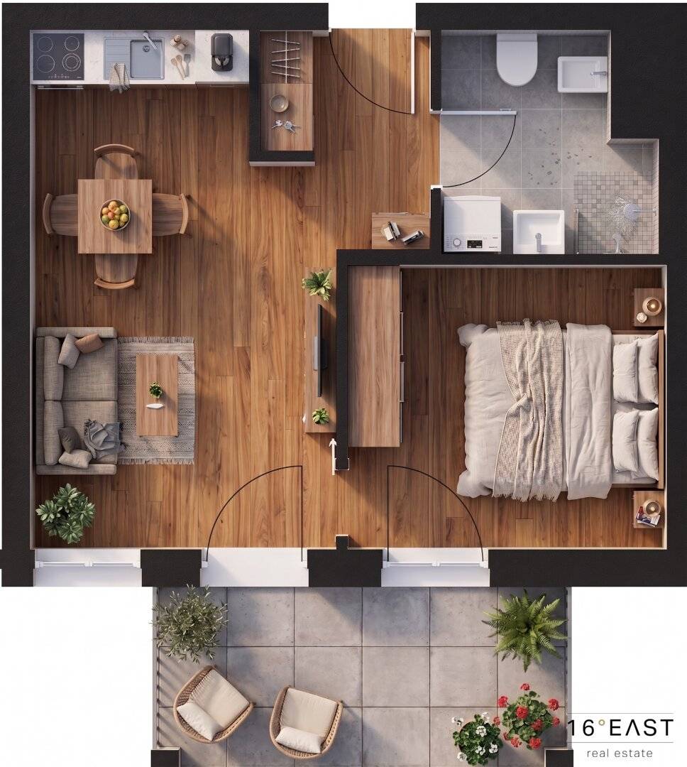 2-Zimmer-Neubau mit Balkon | unter € 250.000
