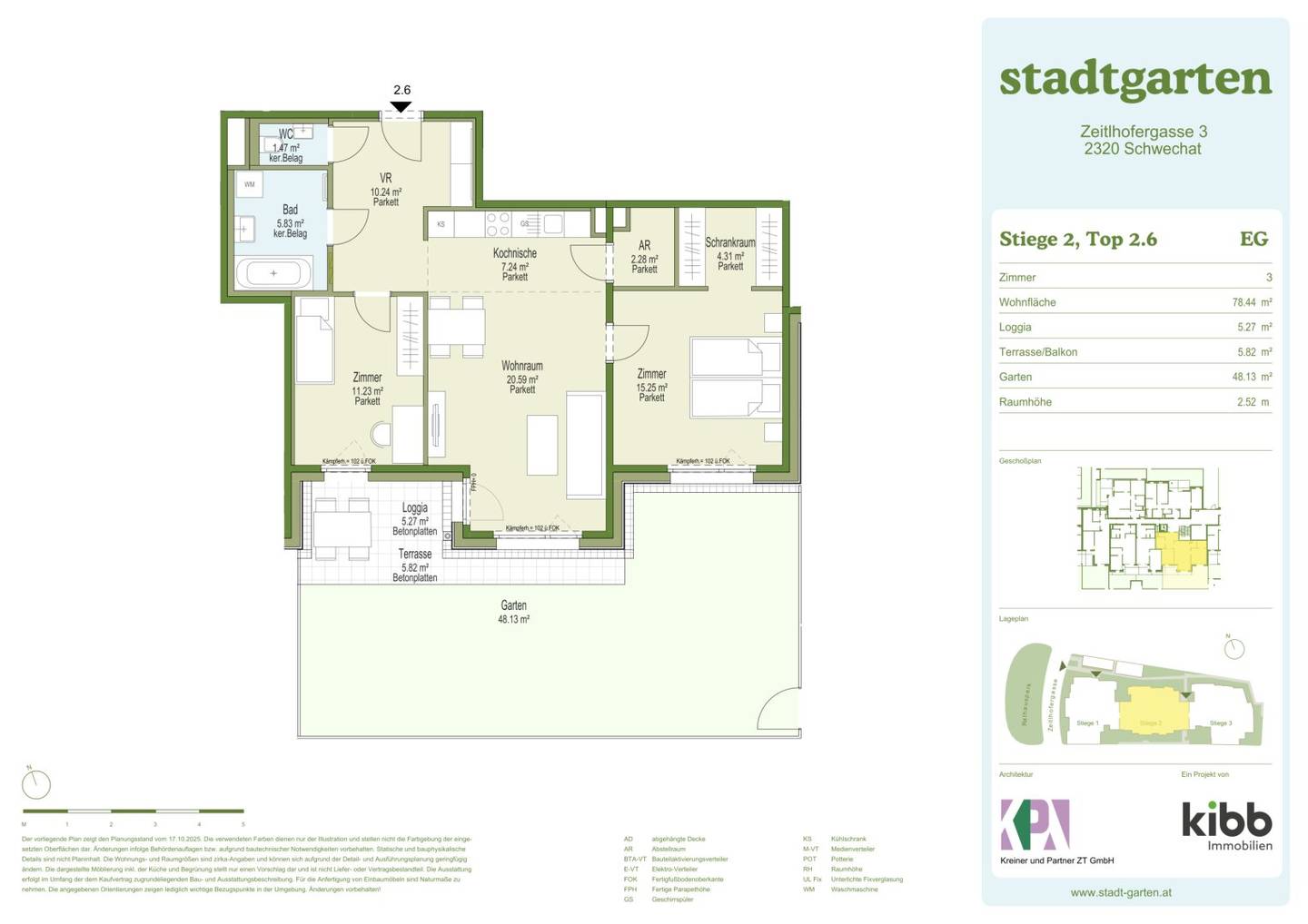 Stadtgarten. Eigentumswohnungen am Rathauspark Schwechat