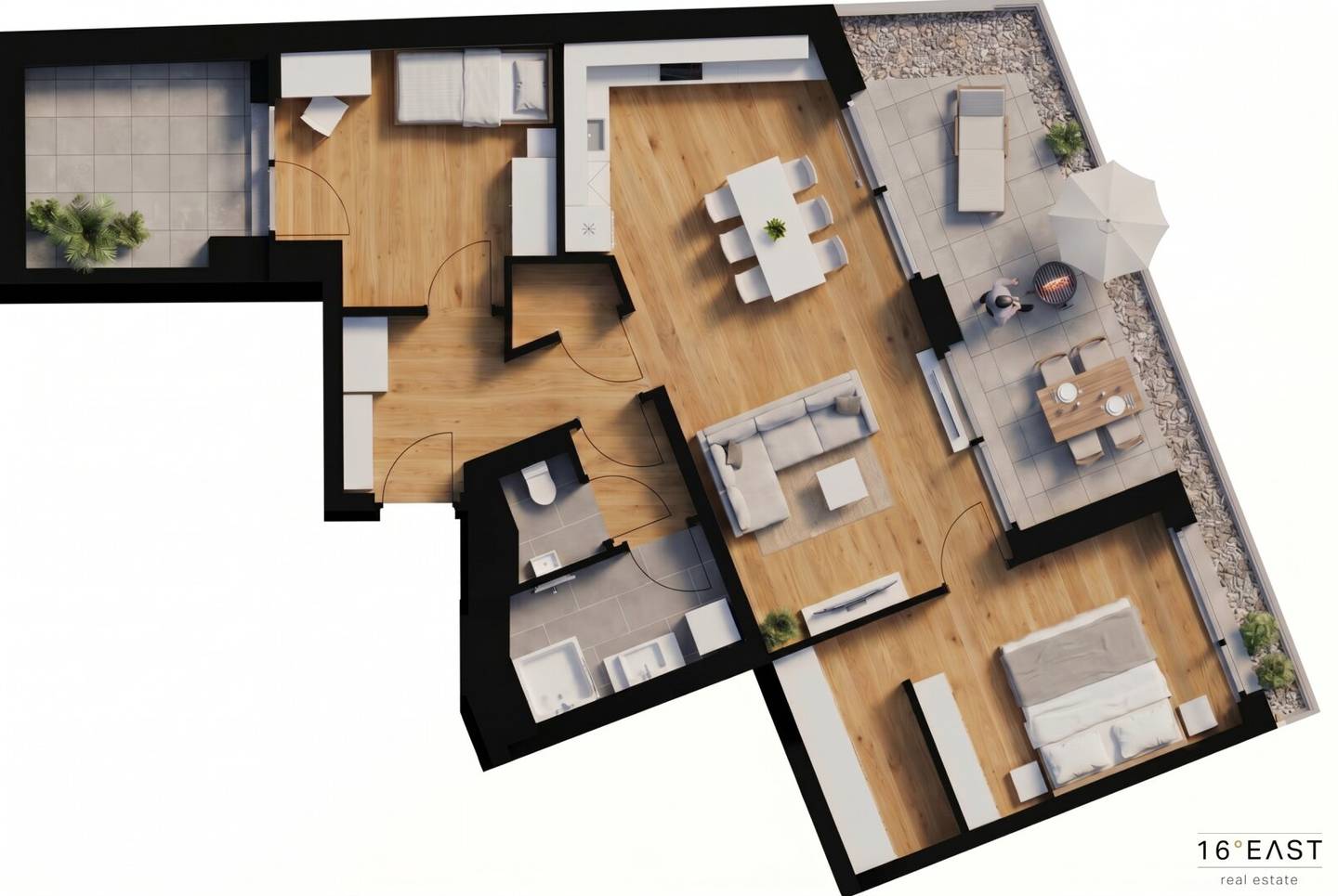 3-Zimmer-Dachgeschoss mit großer Terrasse | provisionsfrei für Käufer