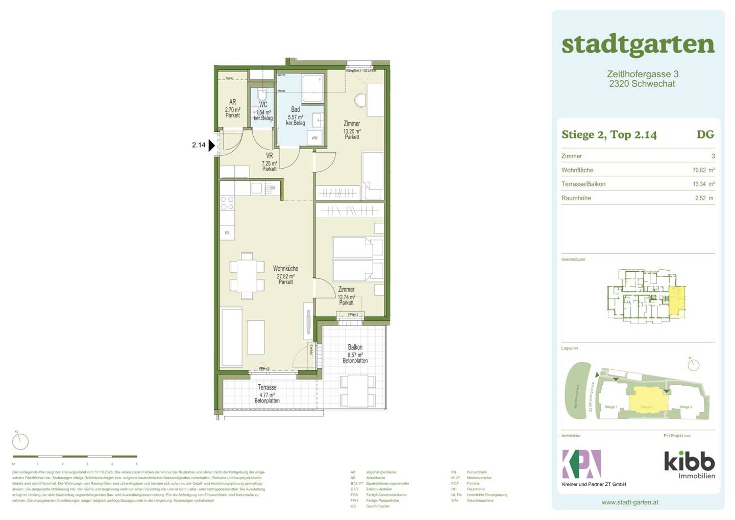 Stadtgarten. Condominium apartments at Rathauspark Schwechat