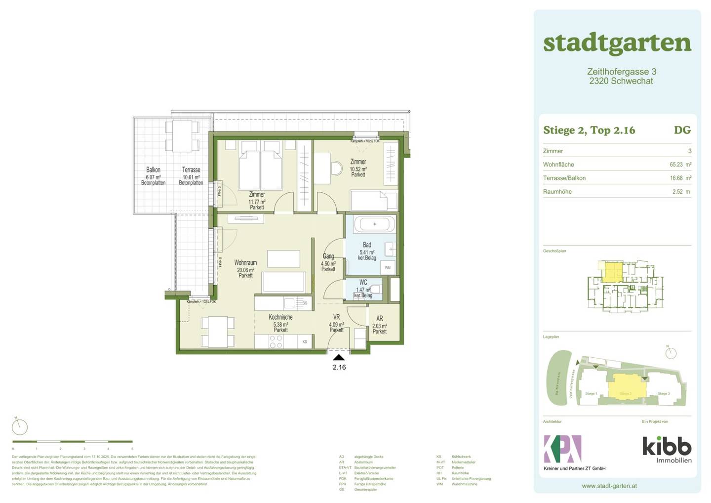 Stadtgarten. Condominium Apartments at Rathauspark Schwechat