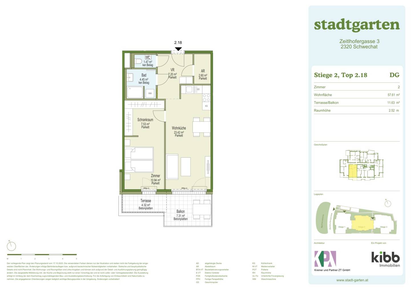 Stadtgarten. Condominium apartments at Rathauspark Schwechat