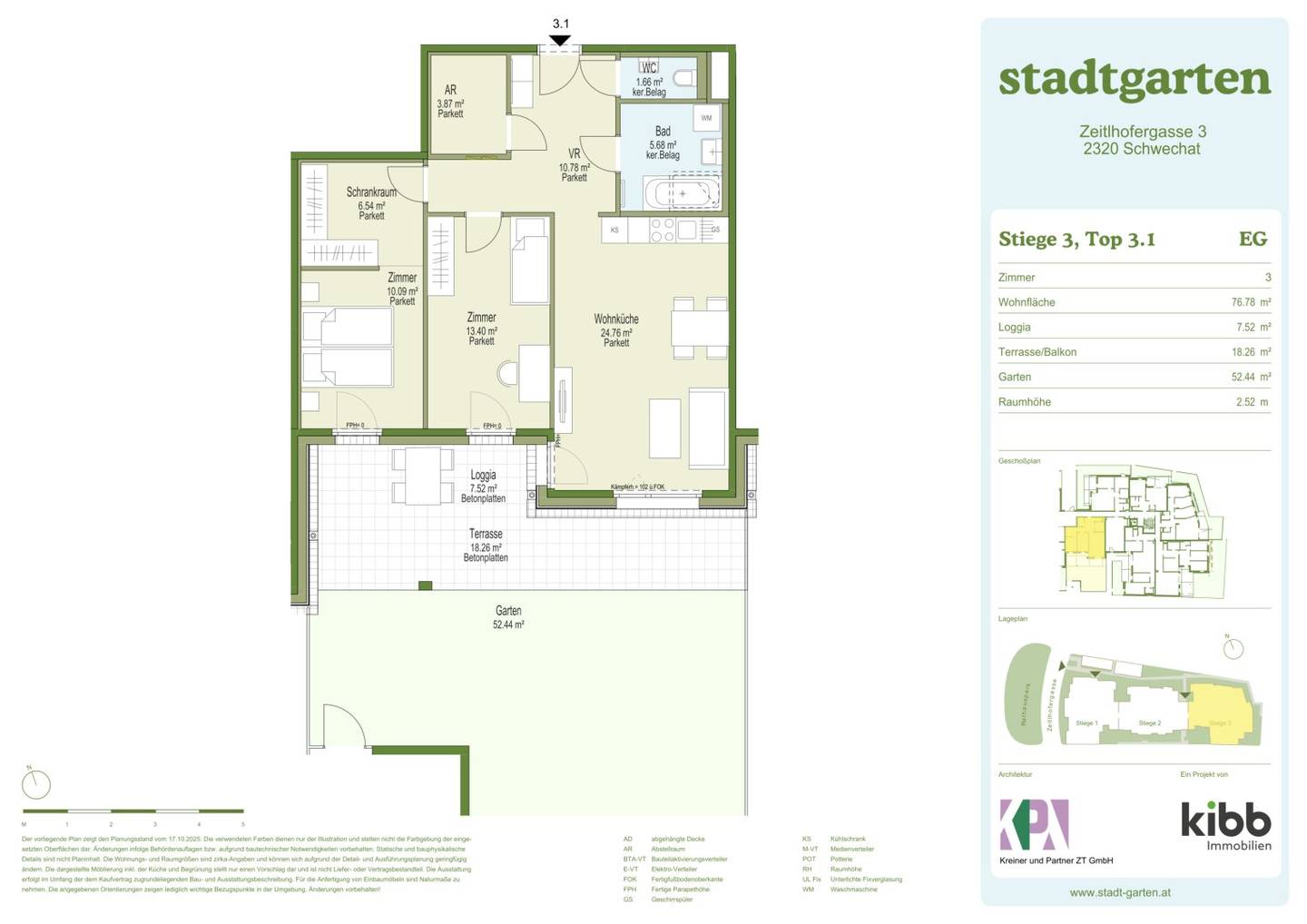 Stadtgarten. Eigentumswohnungen am Rathauspark Schwechat
