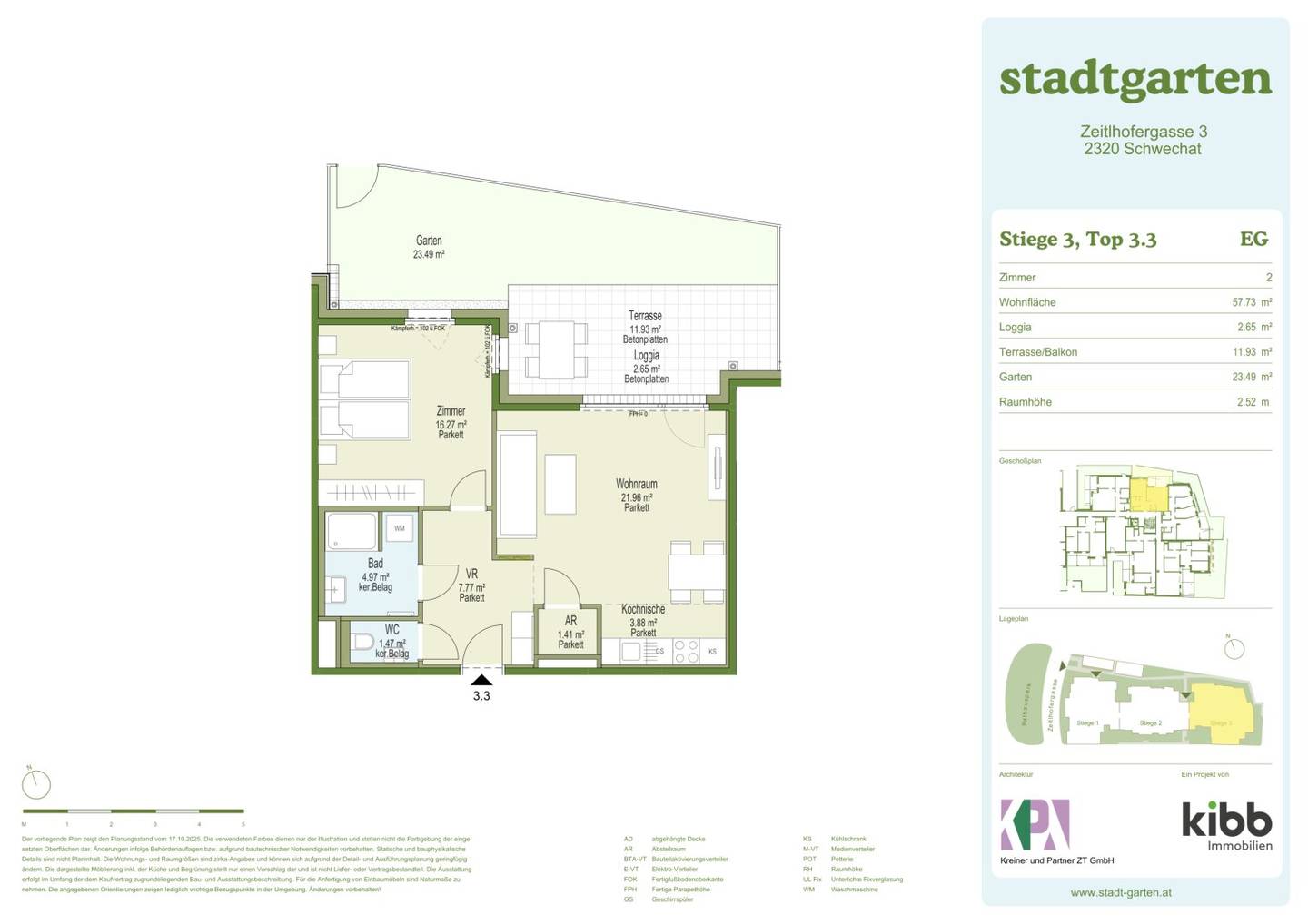 Stadtgarten. Condominium apartments at Rathauspark Schwechat