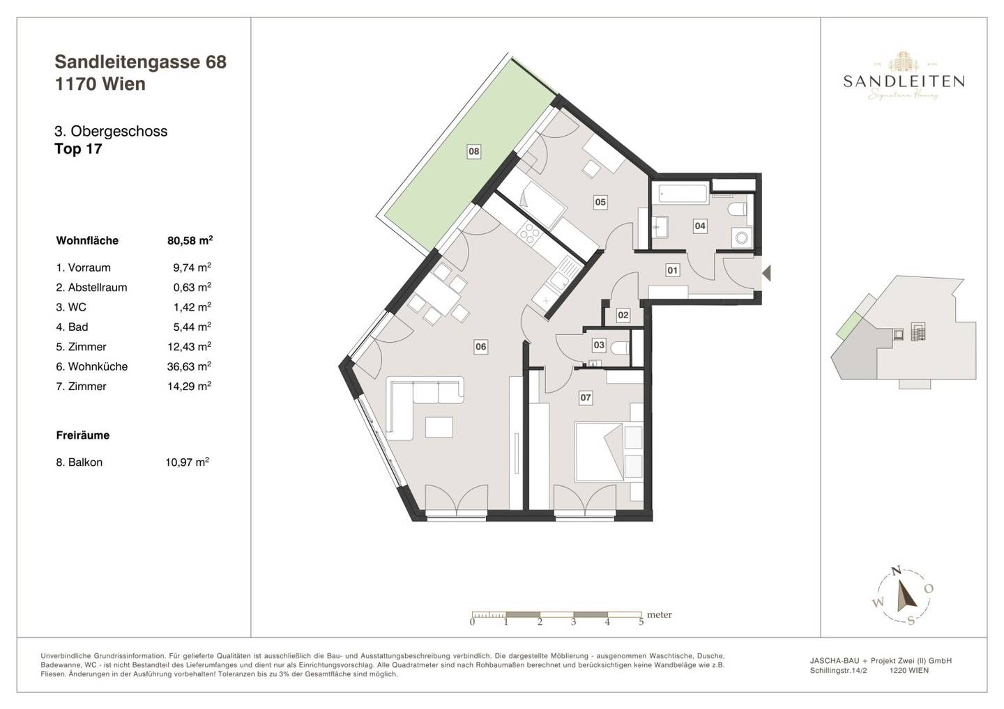 Ausblick statt Durchblick: Großzügige 3-Zimmer-Wohnung mit Traumbalkon im 3. OG || Sandleitengasse 68