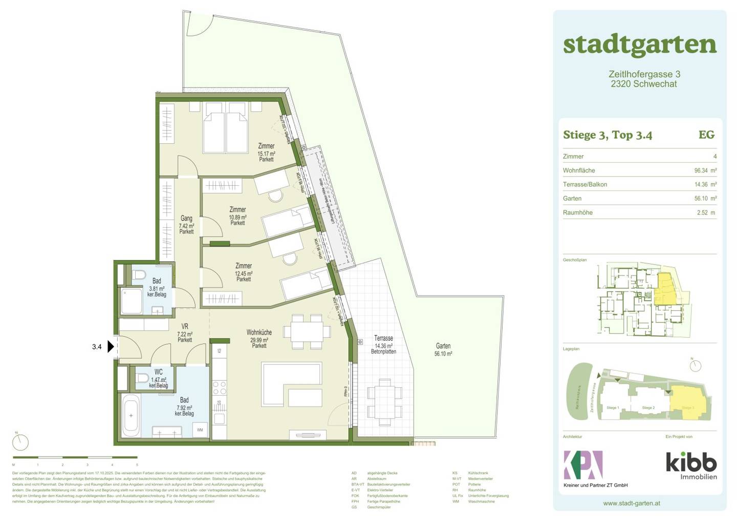 Stadtgarten. Eigentumswohnungen am Rathauspark Schwechat