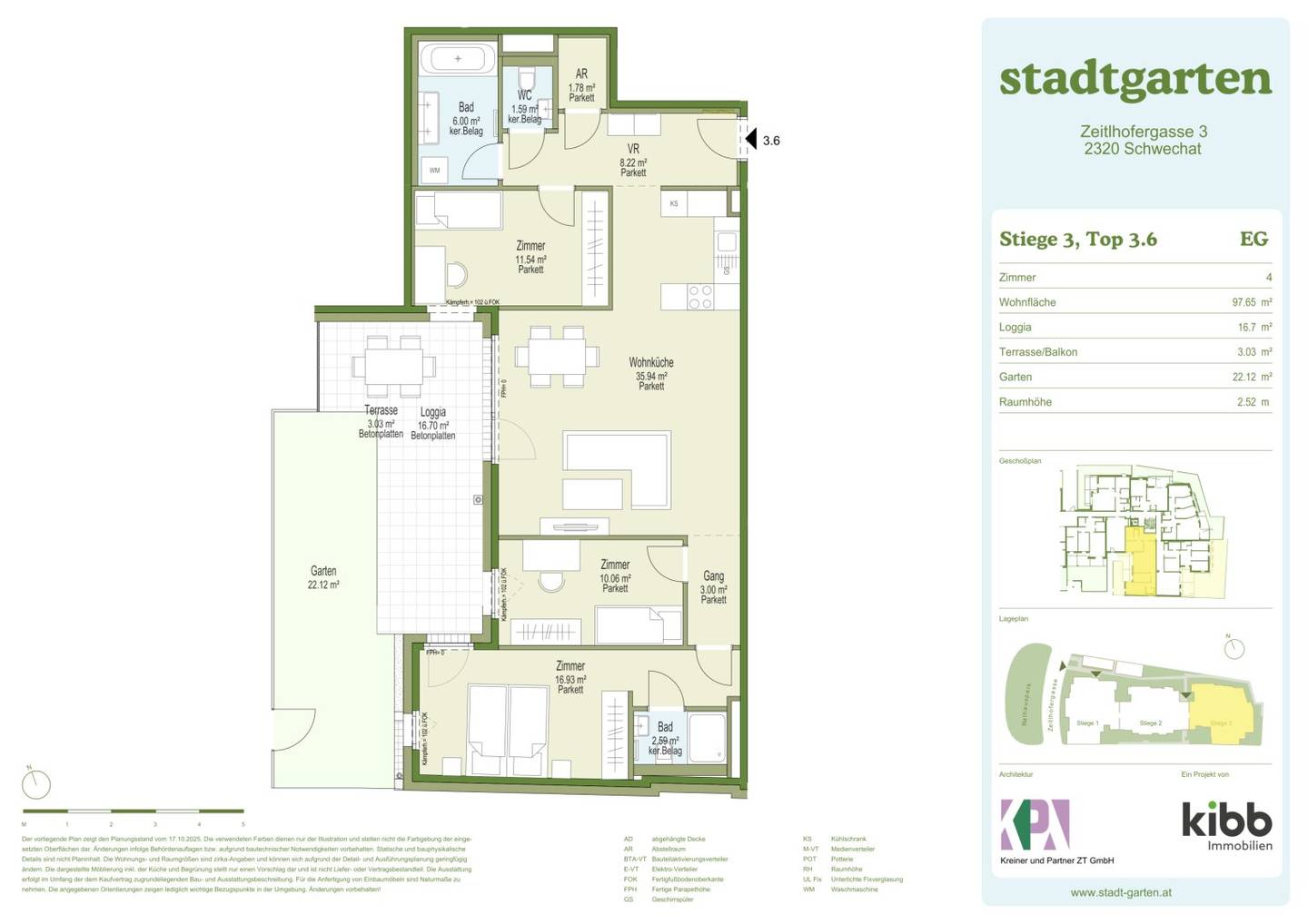 Stadtgarten. Condominium apartments at Rathauspark Schwechat
