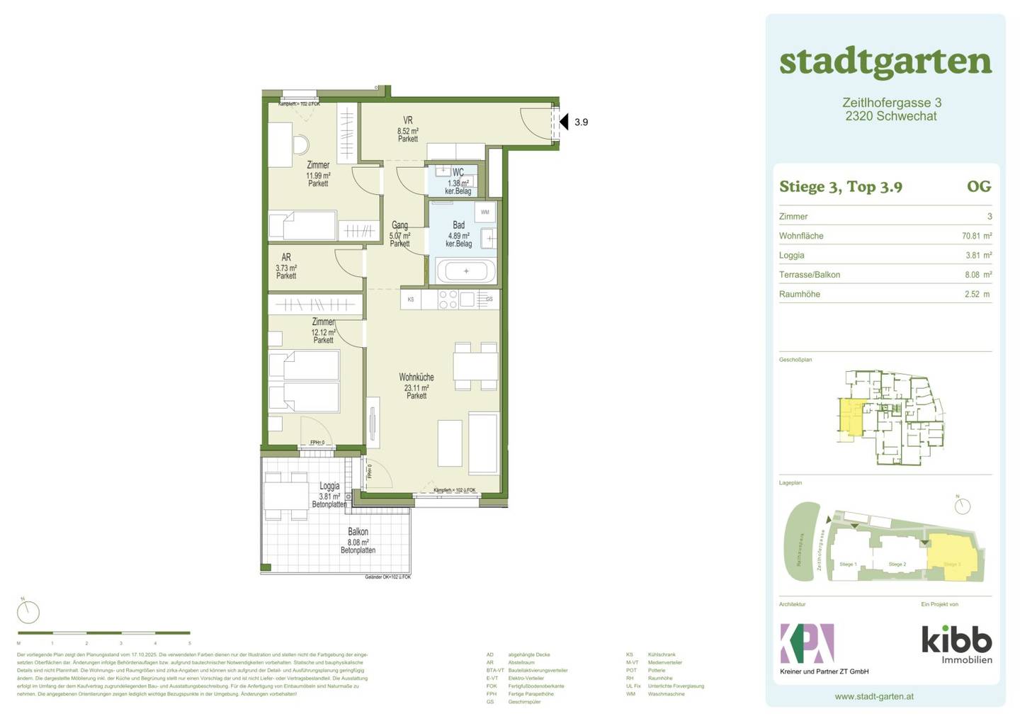 Stadtgarten. Eigentumswohnungen am Rathauspark Schwechat