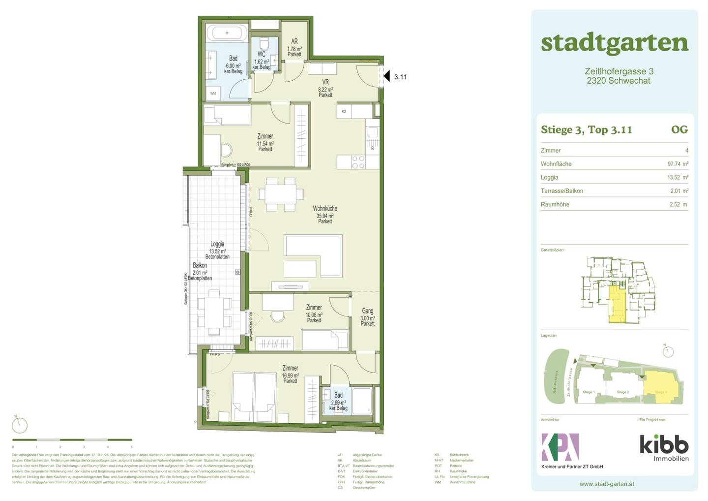 Stadtgarten. Condominium apartments at Rathauspark Schwechat
