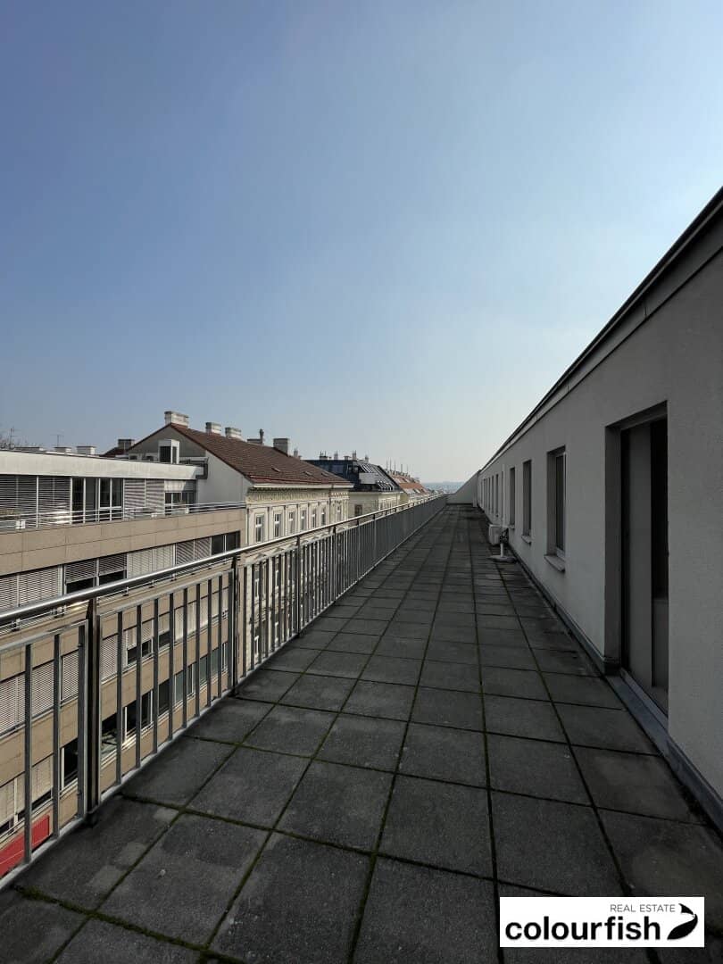 Newly built office with generous terrace near Westbahnhof after renovation