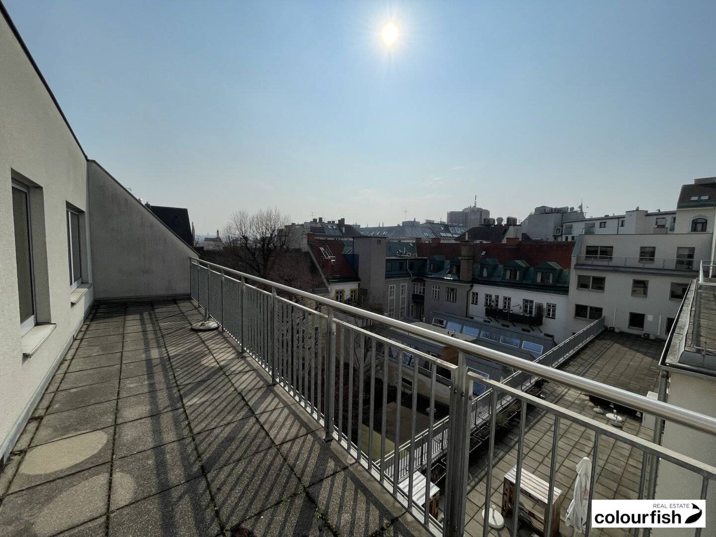 Newly built office with generous terrace near Westbahnhof after renovation
