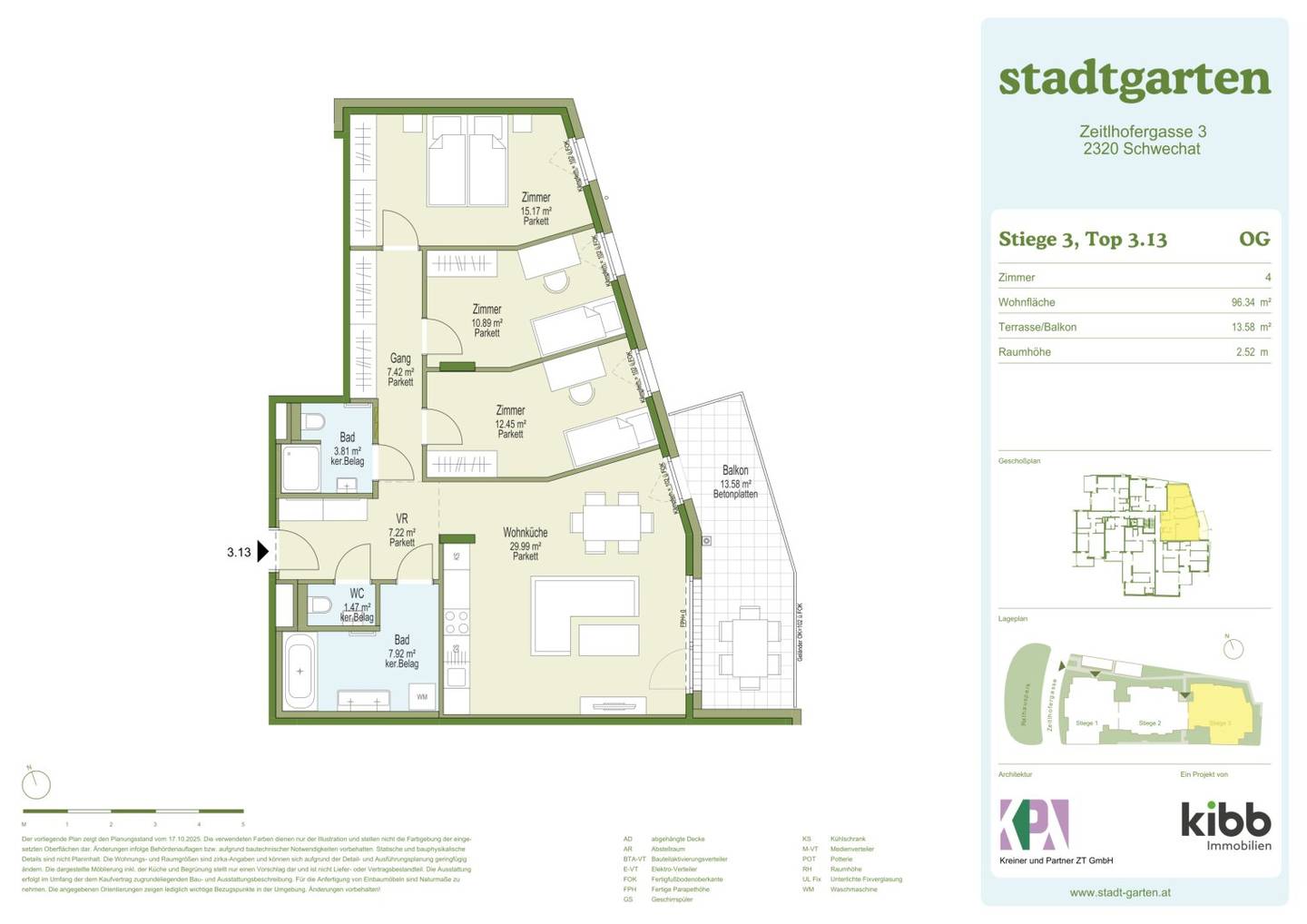 Stadtgarten. Condominium apartments at Rathauspark Schwechat
