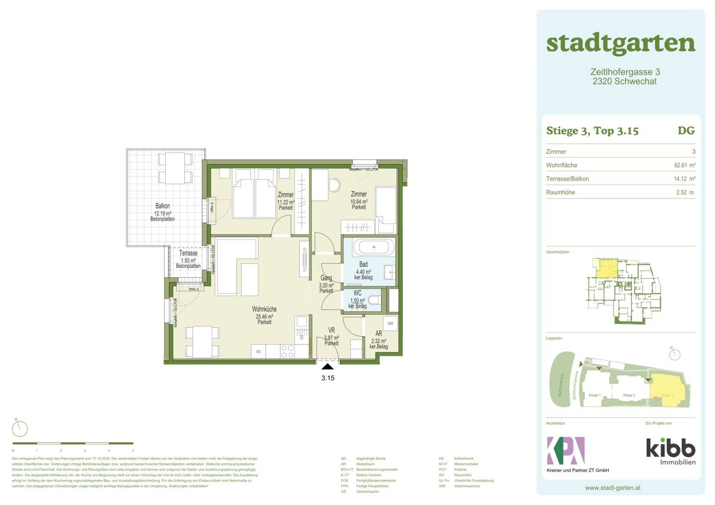 Stadtgarten. Owner-occupied apartments at Rathauspark Schwechat