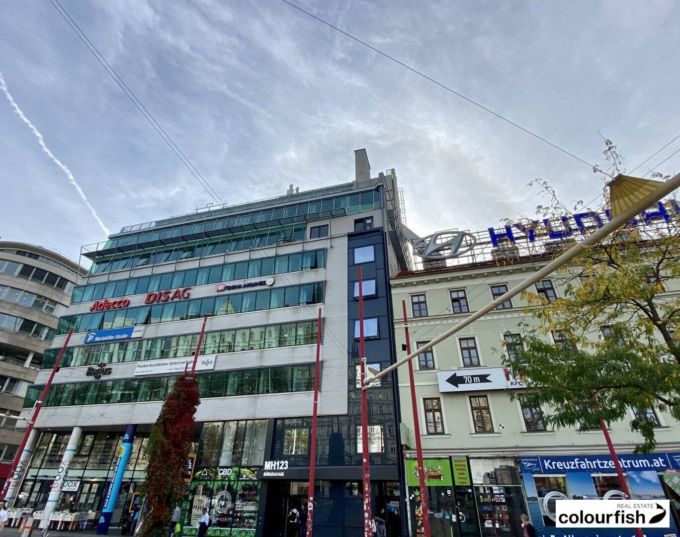 Flexible terrace new-build office near Westbahnhof after renovation