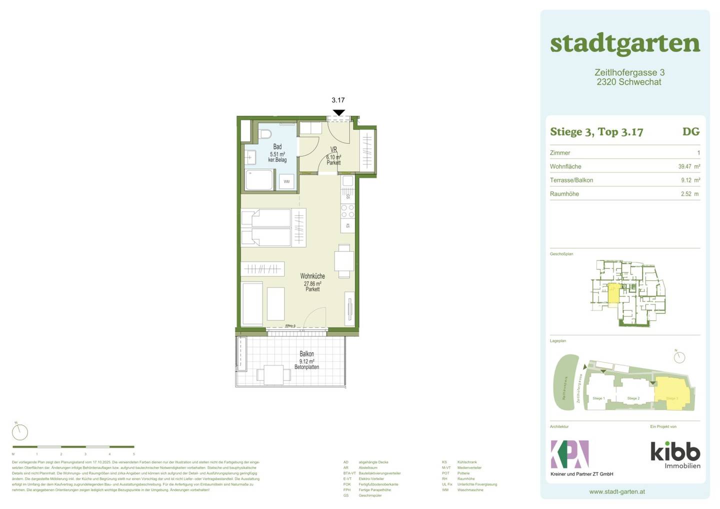 Stadtgarten. Eigentumswohnungen am Rathauspark Schwechat
