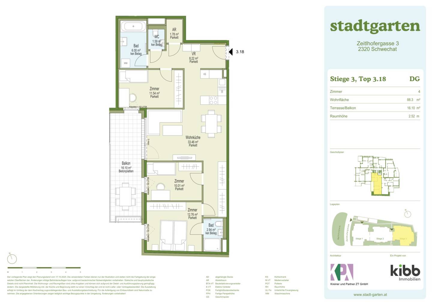 Stadtgarten. Condominium apartments at Rathauspark Schwechat