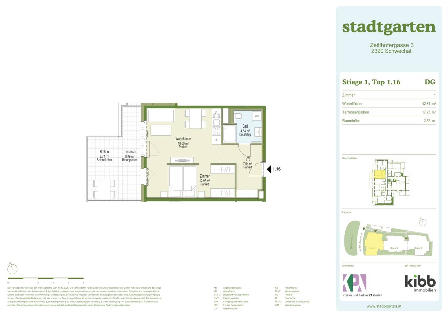 Stadtgarten. Condominiums at Rathauspark Schwechat
