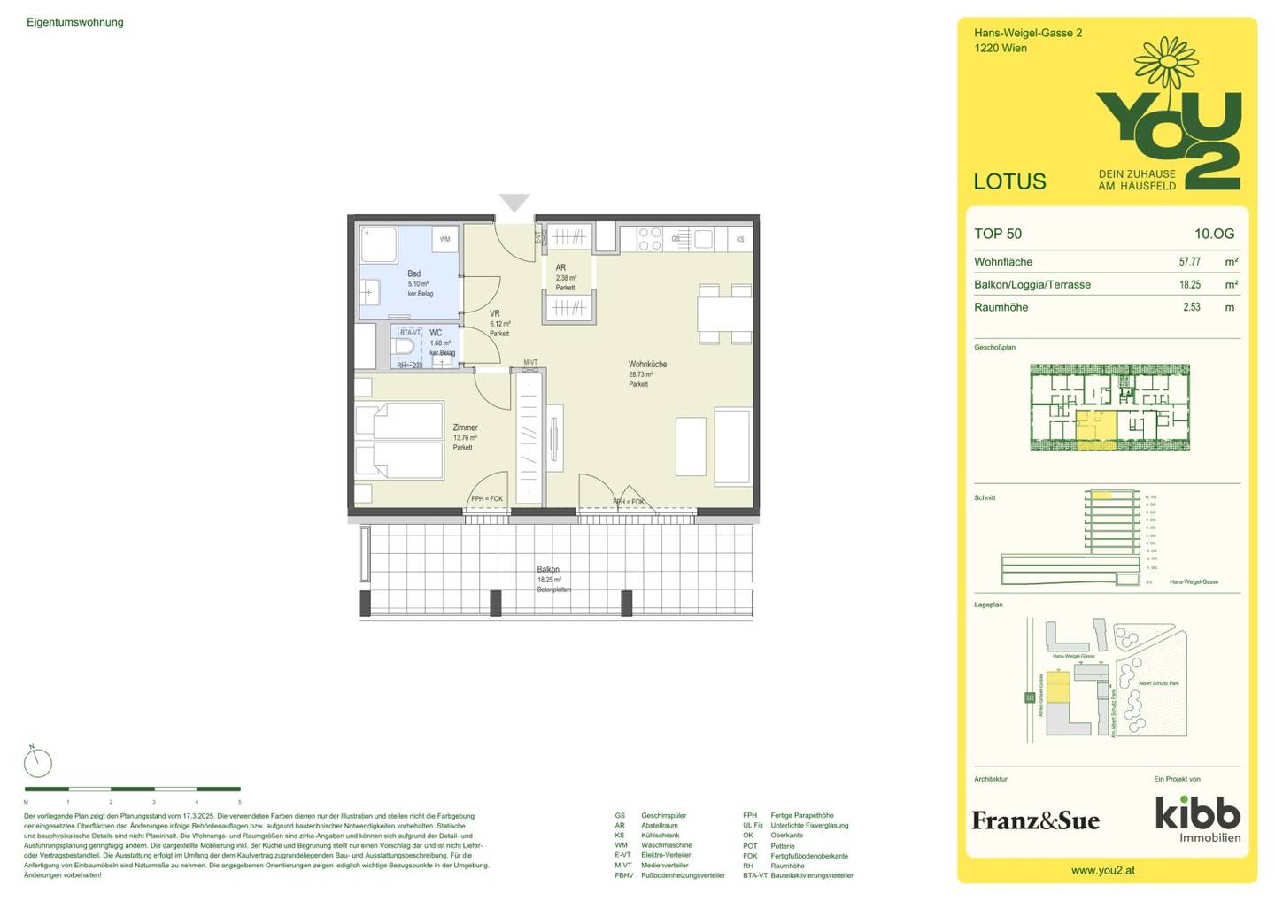 Vorhang auf! Wohnen am oberen Hausfeld - 2 Zimmer Traum (T2.50)