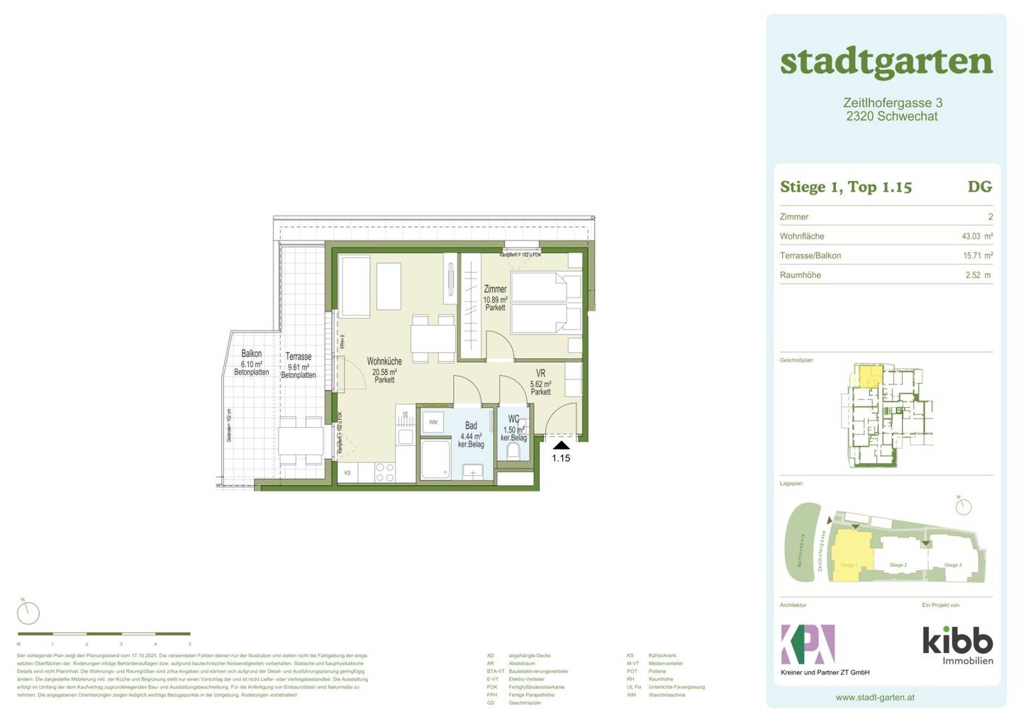 Stadtgarten. Eigentumswohnungen am Rathauspark Schwechat