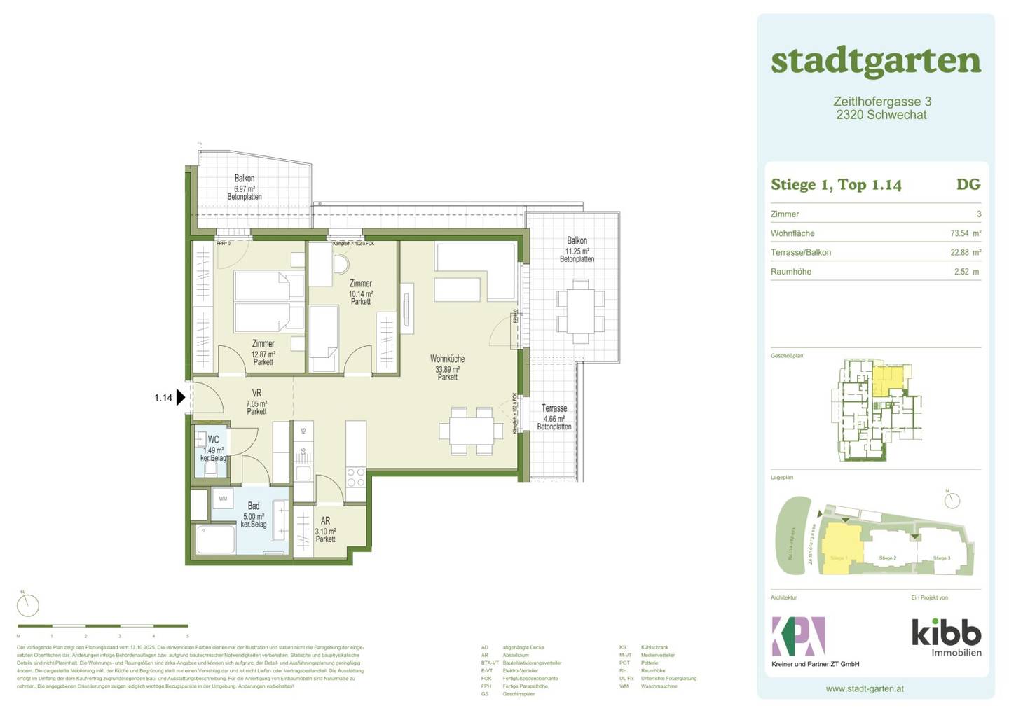 Stadtgarten. Eigentumswohnungen am Rathauspark Schwechat