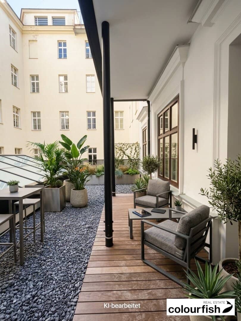 Repräsentative Bürofläche mit Terrasse beim Rathaus