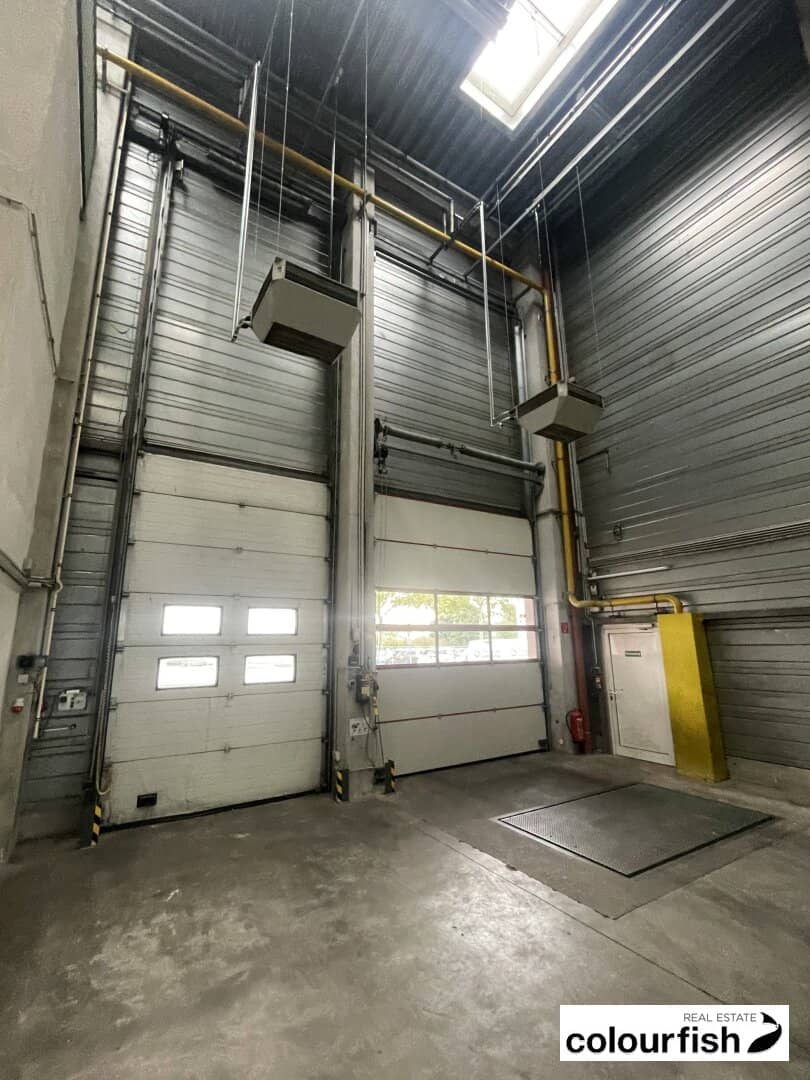 Spacious warehouse hall with 9 meter ceiling height and de:migration not allowed? oh wait