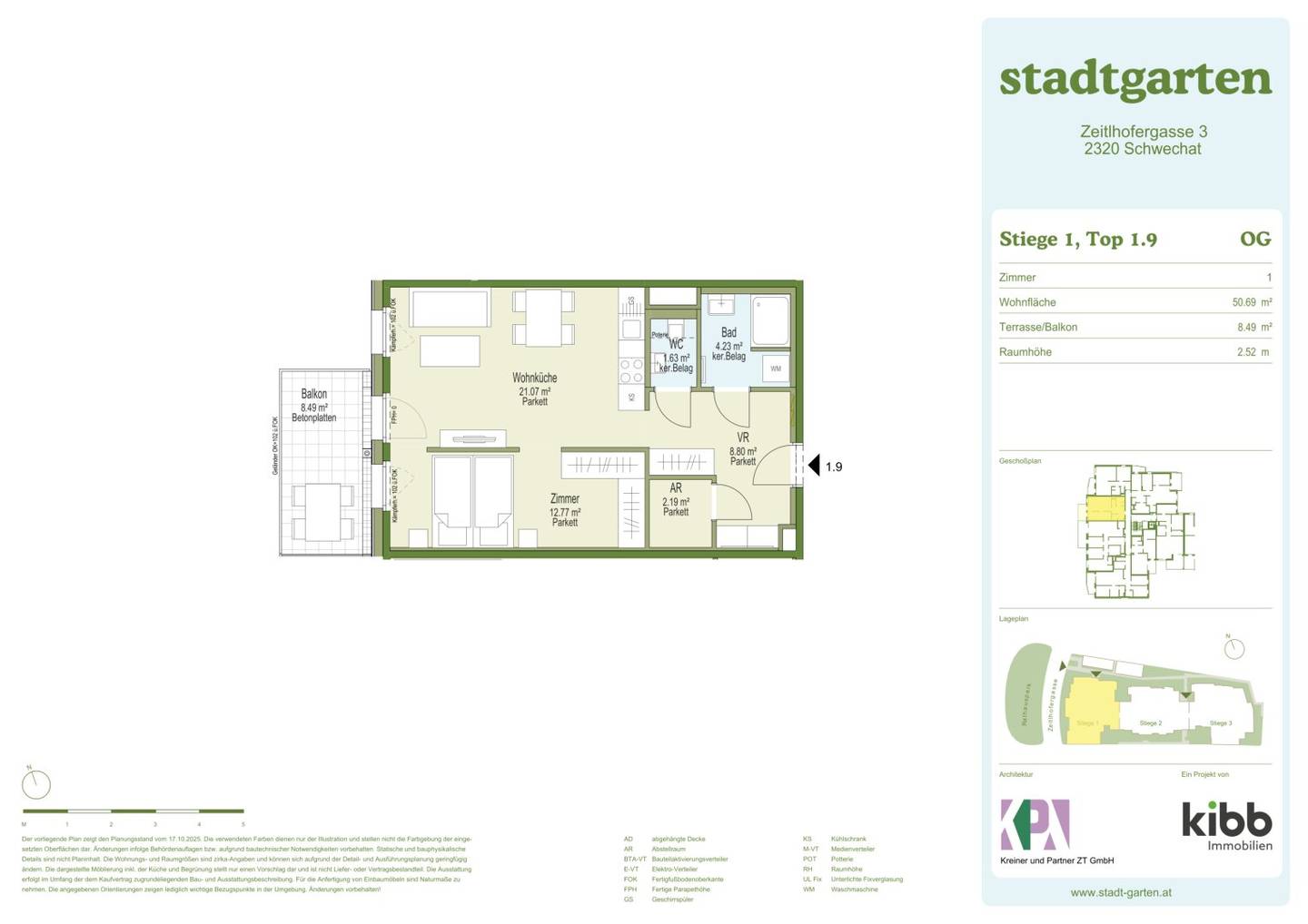 Stadtgarten. Eigentumswohnungen am Rathauspark Schwechat