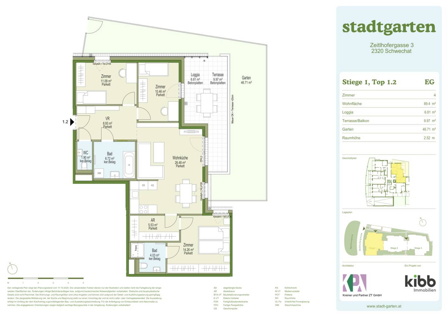 Stadtgarten. Condominium apartments at Rathauspark Schwechat