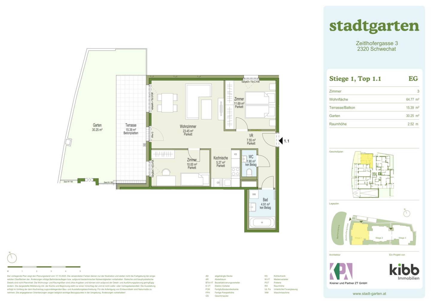 Stadtgarten. Eigentumswohnungen am Rathauspark Schwechat