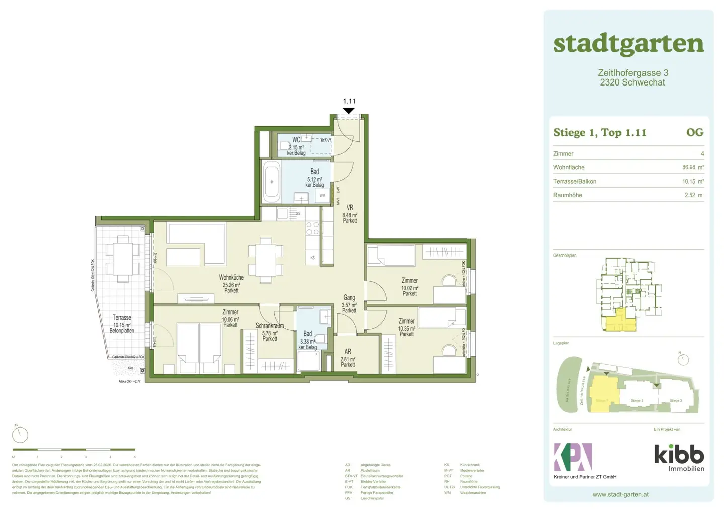 Stadtgarten. Condominium apartments at Rathauspark Schwechat