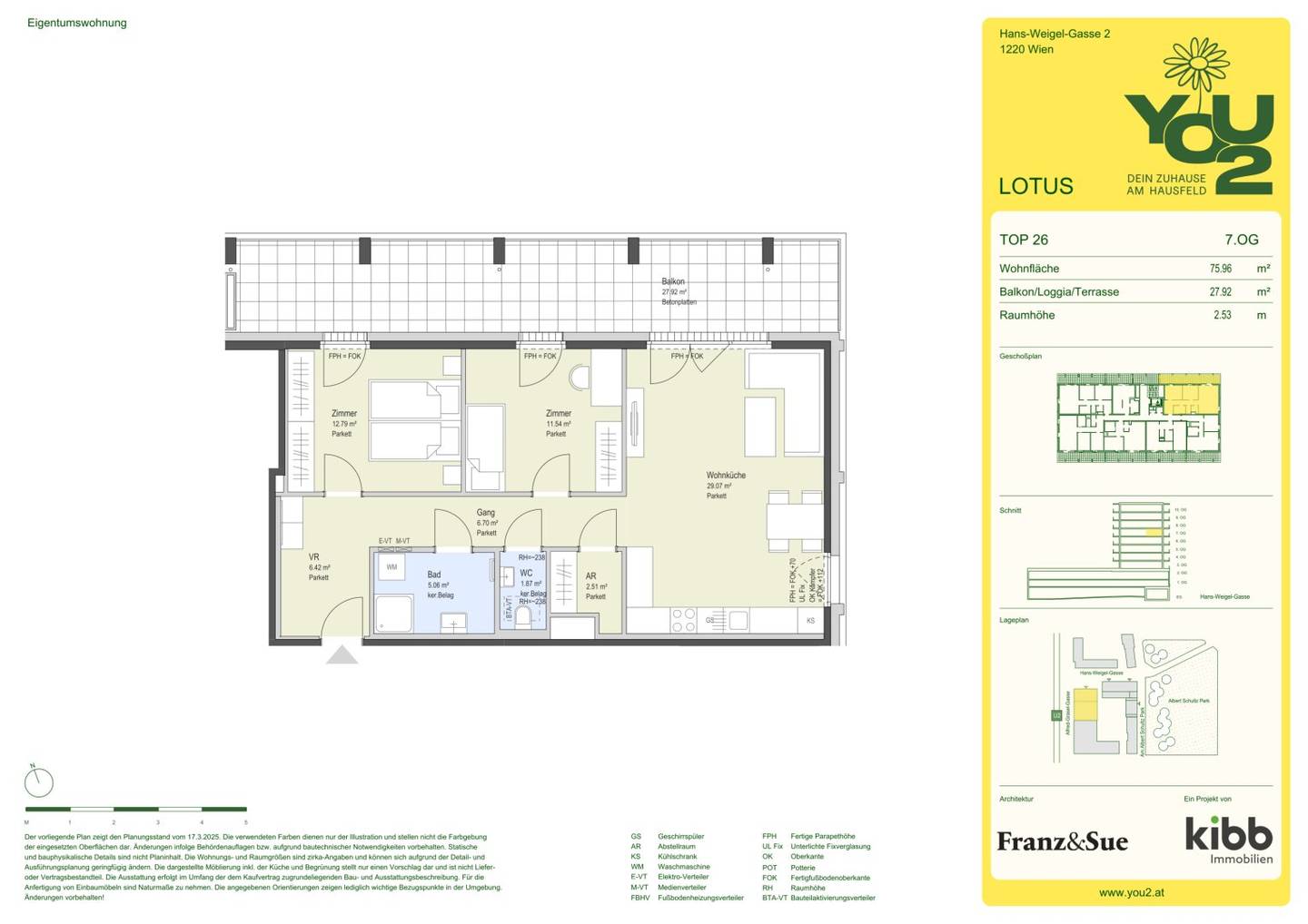Vorhang auf! Wohnen am oberen Hausfeld - 3 Zimmer Traum (T2.26)