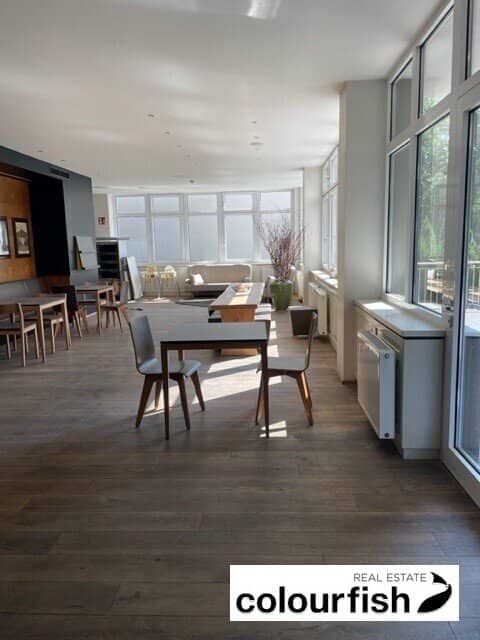 Modern cafe space in a medical center