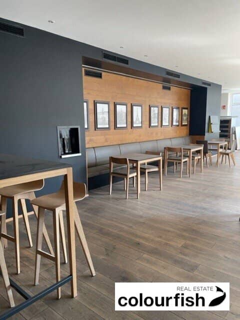 Modern cafe space in a medical center