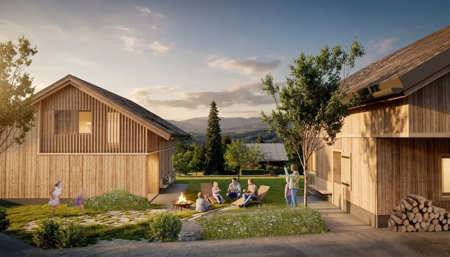 Cozy wooden house on the Bazora - new build - for sale in solid wood quality