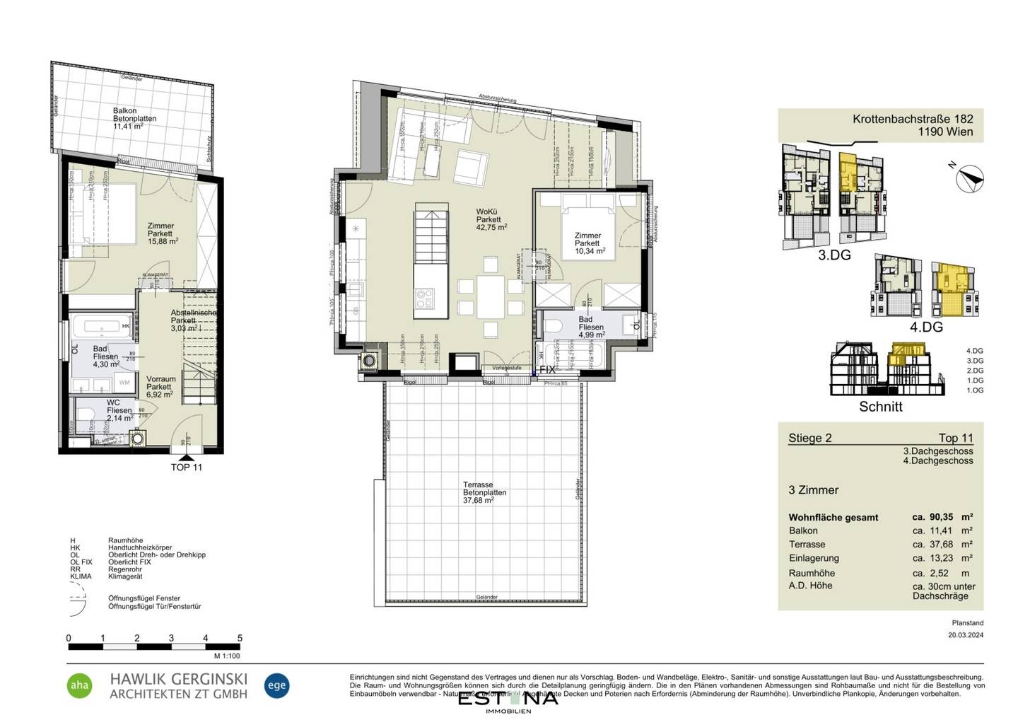 Provisionsfreie Maisonette Familienwohnung mit Klimaanlage - Nähe Neustift