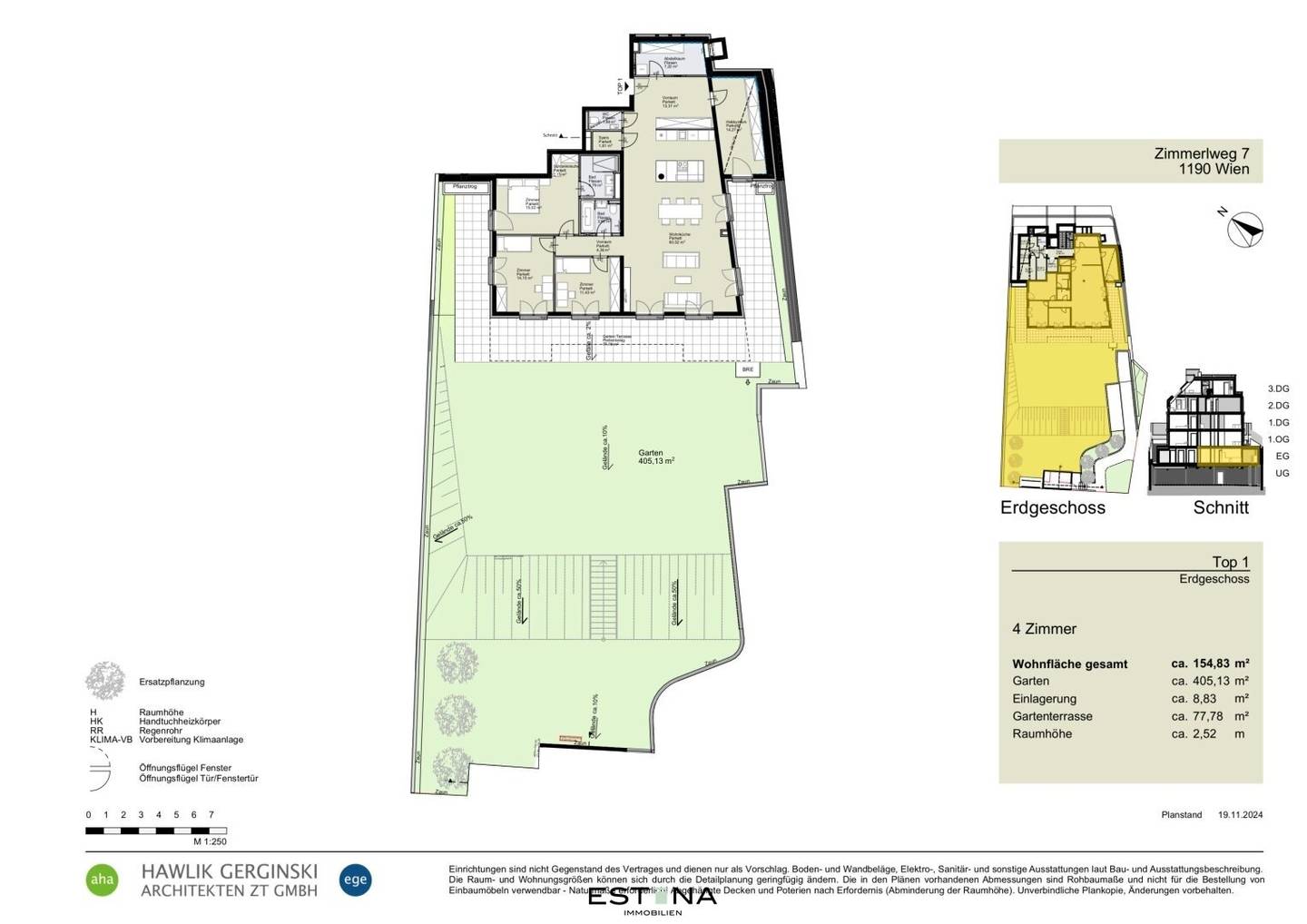 Familientraum - Neubauwohnung mit großem Garten - Nähe Kahlenberg