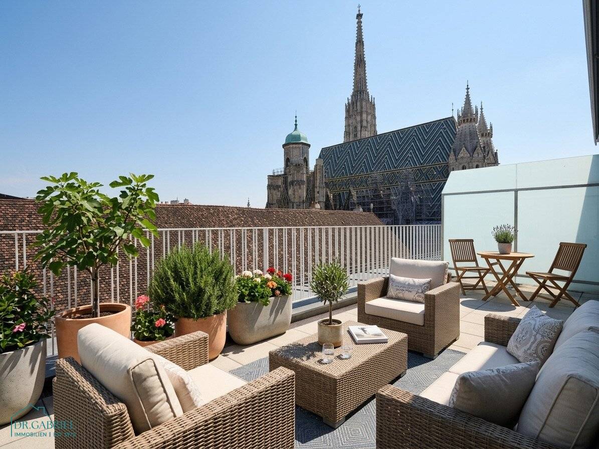Perfectly furnished terrace apartment at Stephansplatz