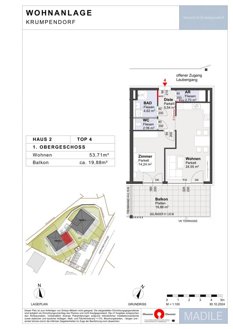 Wohnanlage Auszeit - 2 Zimmer Wohnung - Ein Projekt von MADILE
