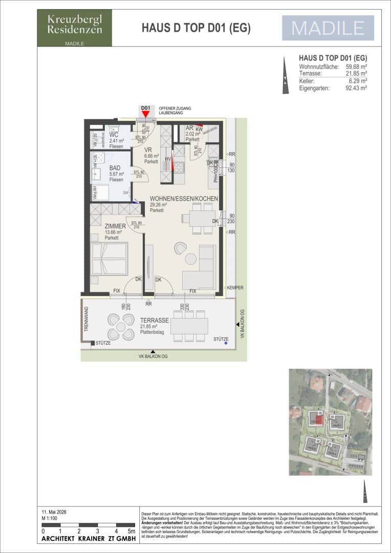 Kreuzbergl Residenzen - 2 Zimmer Wohnung - Ein Projekt von MADILE