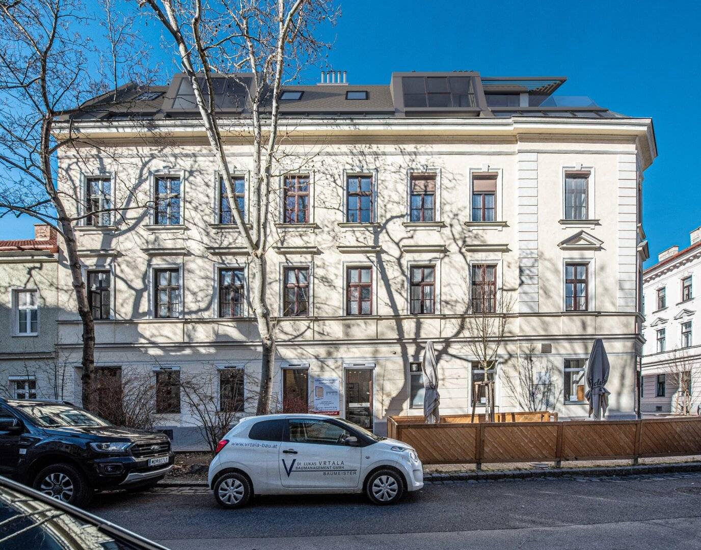 Building-permitted raw attic space with potential including existing elevator that already reaches the top floor and approved for eight exclusive units