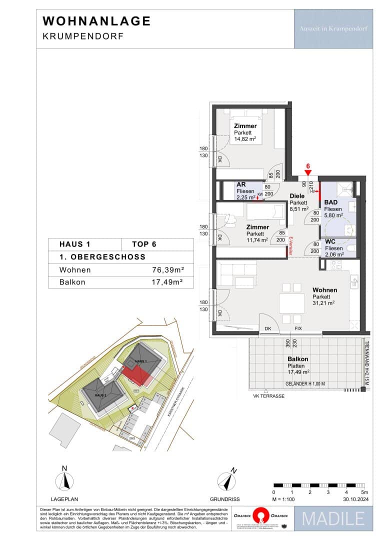 Residential complex Auszeit 3 room apartment A project by MADILE because the instruction says not to use exta punctuation? Wait no. I must ensure no added text.