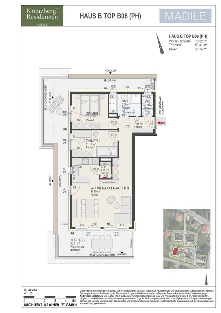 Kreuzbergl Residenzen- 3 Zimmer Penthouse- Ein Projekt von MADILE