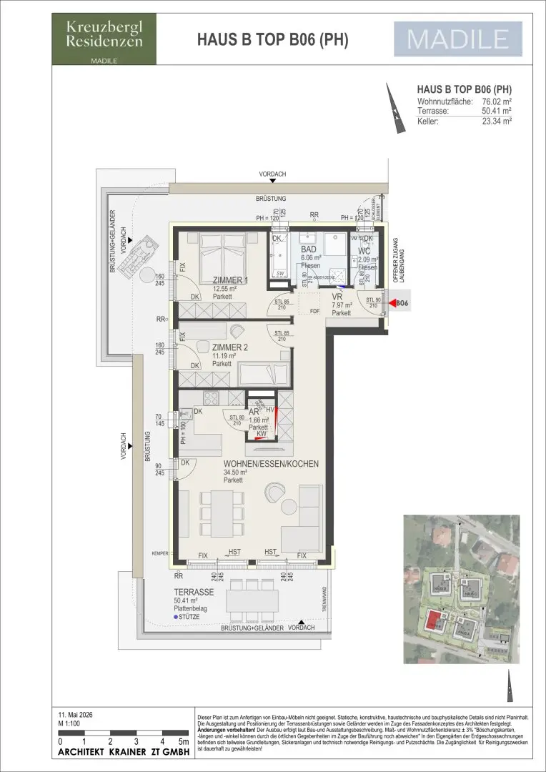 Kreuzbergl Residenzen- 3 Zimmer Penthouse- Ein Projekt von MADILE