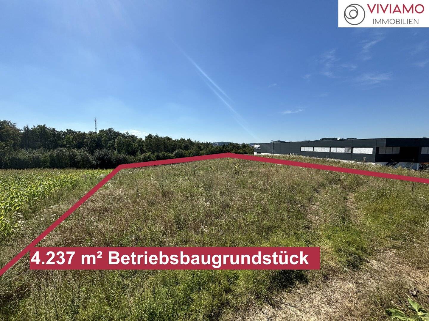 Gewidmetes Betriebsbaugrundstück ohne Bauzwang I Beste Sichtbarkeit auf die A8-Innkreisautobahn