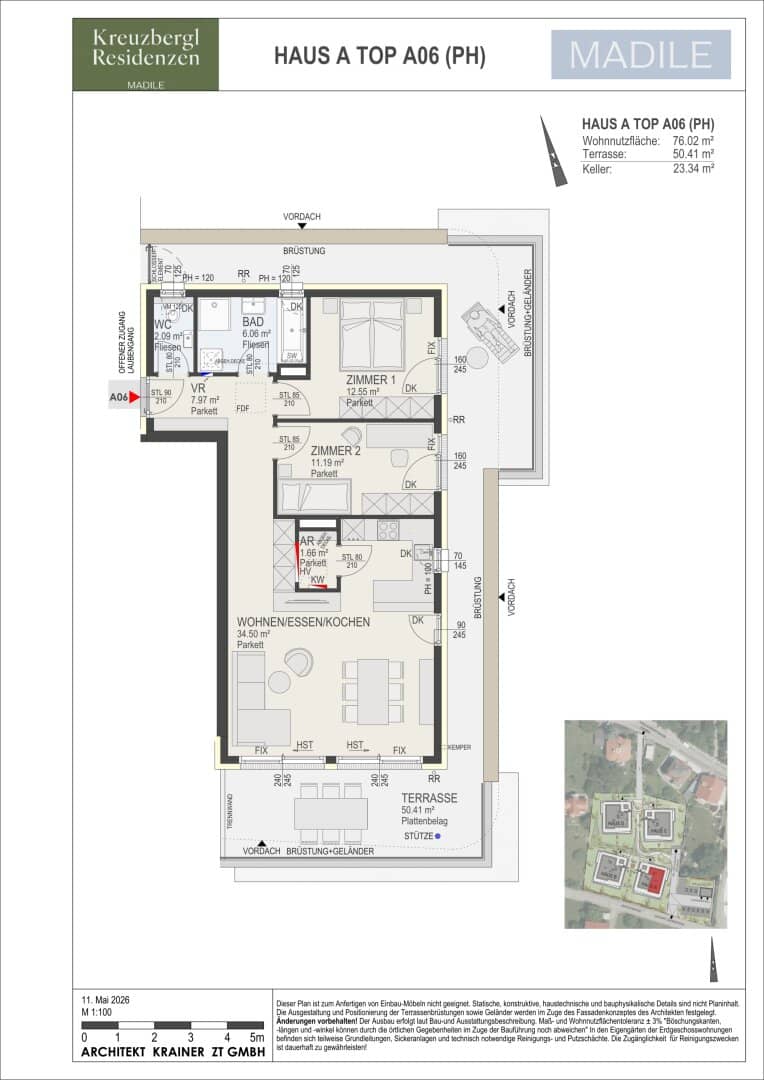 Kreuzbergl Residences 3 room penthouse A project by MADILE