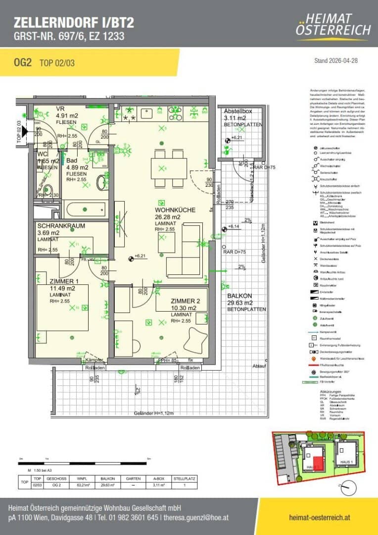 Ihr neues Zuhause in Zellerndorf – Moderne 3-Zimmer-Erstbezugswohnung